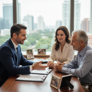 Abogados de sucesiones y herencias asesorando pareja